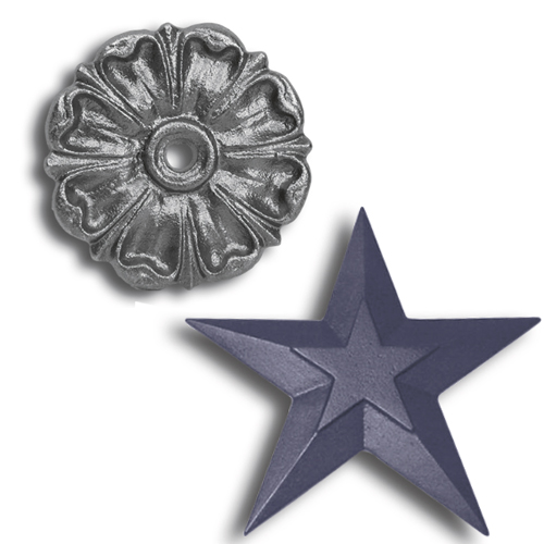 Cast Iron & Steel Medallions and Stars