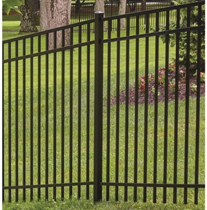 Aluminum 3-Rail Flat Top / Extended Bottom 4 FT x 6 FT Fencing System 