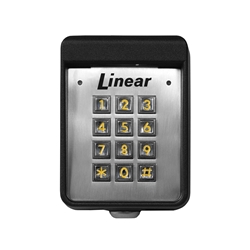 Linear Stand Alone Commercial Entry Keypad Access control, gate operators, viking, doorking, liftmaster, apollo, eagle, swing gate, slide gate, BFT, Ramset, loop detctor, transmitter, 315 MHz, 2.0 technology, superior gate operaator, phobos, oxi receiver, residential swing gates, wireless keypads, ramset, electromagnetic lock ,Maglock, access controller, push to exit, proximity reader, cellular callbox, telephone entry system, board kit, intercom, photoeye kits, seco-larm, EMX, click2enter, emergency entry box, lead-acid battery, THALIA, conduit, screw connector, back-up power