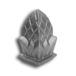 Cast Iron Pineapple Point Finial cast iron pineapple point finial, cast iron finials, pineapple point finial, pineapple finial, decorative finials, cast iron post caps, fence post caps, fence accessories,cast iron fence accessories, decorative post caps, decorative cast iron post caps, ts distributors