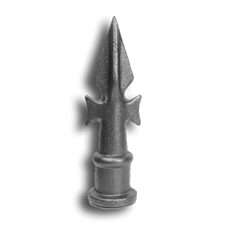 1/2" Cast Iron Spear Point Finial cast iron spear point finial, cast iron finial, spear point finial, metal finial, fence accessories, designmaster, cast iron fence accessories, fence posts, cast iron finials for sale, finials, spear finails, decorative finials, fence posts, ts distributors
