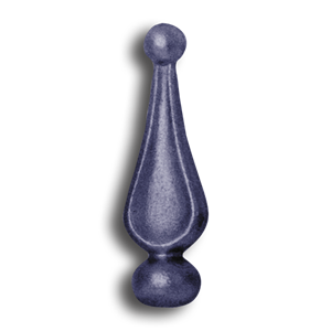 1-3/16" Fully Weldable Hot Stamped Steel Ball Point Finial fully weldable hot stamped steel ball point finial, steel finials, hot stamped steel finial, weldable steel finial, weldable finial, weldable fence accessories, steel fence accessories, steel fence caps, weldable fence caps, hot stamped post caps, steel post caps, fence post caps, weldable post caps, hot stamped steel, ts distributors