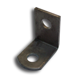 1-1/2" 90° Weld Tab with Two Holes base plates, flange plates, weld tabs, decorative  metal weld tabs, steel base plates, steel flange plates, metal base plates, metal flange plates, weldable