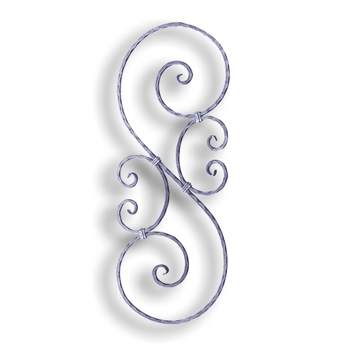 Steel Sign Scroll Forged Steel | Hammered Scroll Panel