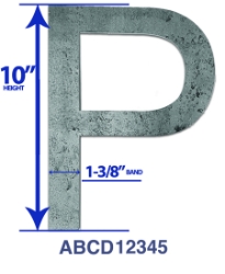 10" Helvetica Bold Letter laser cut steel letter, laser cut steel numbers, 3/16 steel letters, 3/16 steel numbers, steel house numbers, decorative steel numbers, decorative steel letters