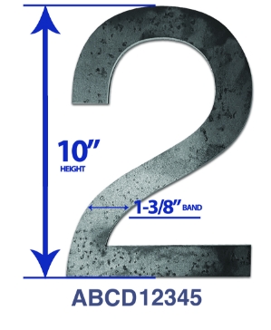 10" Helvetica Bold Numbers laser cut steel letter, laser cut steel numbers, 3/16 steel letters, 3/16 steel numbers, steel house numbers, decorative steel numbers, decorative steel letters