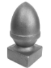 2" Cast Iron Oval Finial 