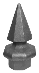 3-3/4" Cast Iron Octagon Base Solid Finial 
