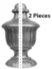 3/4" Cast Iron Finial in Two Pieces 