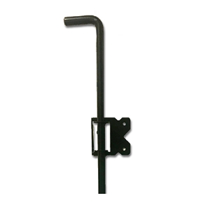Mild Steel Drop Rod with Wood Brackets 