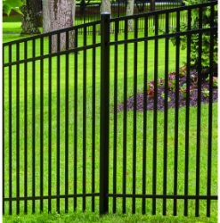 Aluminum 3-Rail Flat Top / Extended Bottom 4 FT x 6 FT Fencing System 