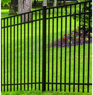 Aluminum 3-Rail Flat Top / Extended Bottom 4 FT x 6 FT Fencing System 