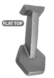 Cast Iron Handrail Bracket - FLAT TOP / Square Tubing decorative metal bars, decorative metal tubes, hammered metal bars, forged pickets, steel handrails, hand rail end pieces, cast iron, aluminum handrails, finials, plastic scroll, cast iron finials, decorative spear points, blacksmith brand, cast iron newel, steel fittings, steel brackets, handrail brackets, decorative steel bars, decorative steel tubes