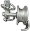 Cast Iron Industrial Mini Cantilever Roller <meta name="word="cantilever roller, mini roller, mini cantilever roller, cast iron roller, cantilever wheel, mini wheel, small cast iron wheel, u bolts, u bolts for round post, ubolts for round gate frame">