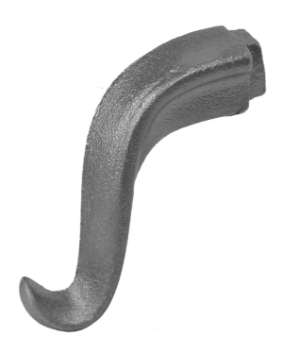 Cast Iron Lamb's Tongue for Tubular Handrail for Angled Runs - BEVELED decorative metal bars, decorative metal tubes, tubular handrails, angled