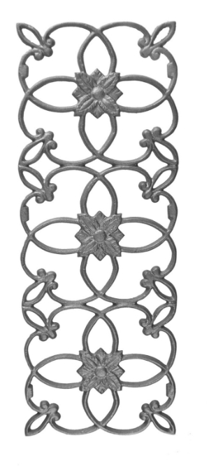 Cast Iron Wedding Ring - Continuous Design Picket Cast iron picket casting, cast iron casting, wedding ring design, wedding ring picket, continuous design picket, metal casting, decorative pickets, decorative picket casting, decorative wedding ring design