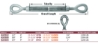 Eye to Eye Turnbuckle <meta name="word="eye eye turnbuckle, tighten tension, tighten wire, tighten cables, tie rods, tension systems, buckle body to tighten slack">