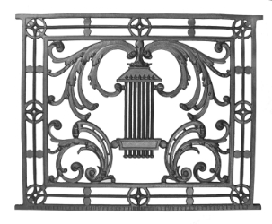 Panel - Decorative Cast Iron Panel Cast iron casting, cast iron panels, panels, fence panels, decorative fence panels, decorative panels, metal panels, decorative metal cutting casting, ts distributors