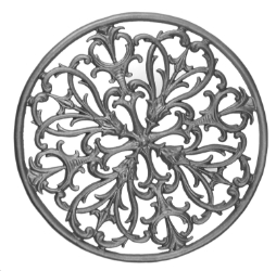 Florentine Circle Panel - Single-Faced Cast iron casting, cast iron panels, panels, fence panels, decorative fence panels, decorative panels, metal panels, florentine circle design, florentine circle panel