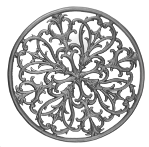 Florentine Circle Panel - Single-Faced Cast iron casting, cast iron panels, panels, fence panels, decorative fence panels, decorative panels, metal panels, florentine circle design, florentine circle panel
