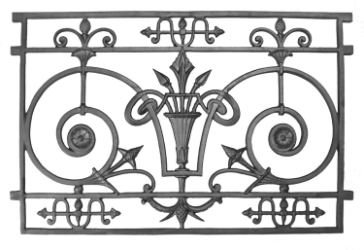 Panel - Neoclassical Design Cast iron casting, cast iron panels, panels, fence panels, decorative fence panels, decorative panels, metal panels, neoclassical design, neoclassical panels, ts distributors
