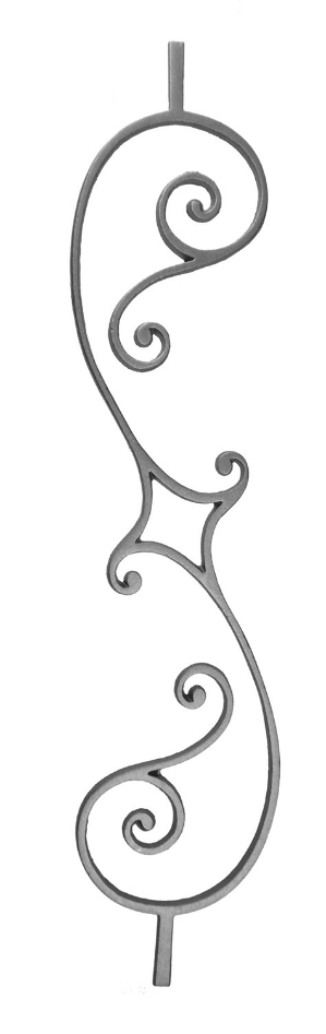 Scroll Design Picket Cast iron panel, panel, scroll design, scroll panel, fence panels metal panels, decorative panels, ts distributors