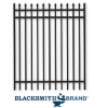 Pressed Spear Top Three Rail Gate-1" Rail pressed spear top three rail gate 1" rail, one inch rails, 1" rails, three rail, 3-rail, upright gates, steel pickets, ornamental walk gates, walk gates, custom gates, fence accessories, gate accessories, gate hardware, fence hardware, blacksmith brand, ts distributors