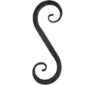S-Scroll 5/8" Tube - 3-1/2" x 10" 