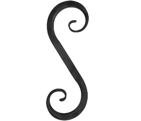 S-Scroll 5/8" Tube - 3-1/2" x 10" 