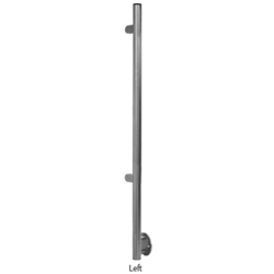 Side Flange End Post 39-3/8" W/4 Glass Clamps *Left* metal cable systems, glass panel system, he key, inox railing system, stainless steel railing, railing system, ts distributors, inox cable system, inox, inox steel railing, stainless steel tube handrail fittings, wooden handrails, wooden fittings, stainless post an wall handrail supports