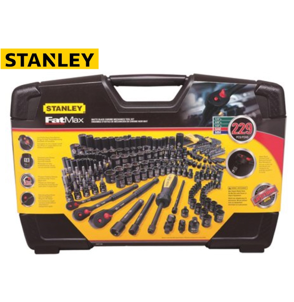 Stanley® Fatmax® 229 Piece Matte Black Chrome Mechanic's Tool Set #HT71665