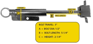 Heavy Duty Uni-Latch <meta name="" content=" Unilatch, spring latch, heavy duty latch, farm gate hardware, latches for livestock pens, heavy duty steel latch, latch gate opener, farm gates, livestock pen gates, heavy duty bolt latch">