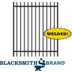 Welded Commercial Ornamental Black Extended Top Two Rail Walk Gate welded commercialornamental black extended top rail walk gate, weldable walk gates, walk gates, commercial fencing, ornamental walk gates, two rail walk gates, 2-rail fencing, extended pickets, extedned top fencing, weldable, gate hardware, fenicng hardware, galvanized posts, powder-coated, ts distibutors