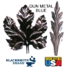 Blacksmith Brand Gun Metal Blue Metallic Finish blacksmith brand, gravity feed HVLP spray gun, Aervoe, heat resistant enamel, spra-tool, metallic finishes, brite galvanized coating, wrought iron, touch up brushes, painters masking tape, paint respirator kit, paint mitt, pipe painter, welding respirator, patina oxidizer, gun metal blue paint, rust arrest, brass coating, acrylic sealer, shop coat primers, paint for galvanized metal, paint for galvanized aluminum, rust inhibitive primer