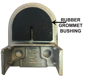 Rubber Grommet Bushing for Monolithic Glass stainless and glass stair railing, glass panel system, rubber grommet, monolithic glass grommet, inox railing system, stainless steel railing, ts distributors, inox cable system