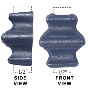 Cast Iron Baluster Collar 1/2" forged steel finial, cast iron bushings, brass finial, bushings, baluster, cast iron baluster collar, cast iron shoes and bases, brass baluster, powder-coated, zinc square shoe, aluminum baluster collar, simshoe, ts distributors