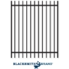 Extended Top Two Rail Gate extended top two rail gate, extended pickets, two rail, 2-rail, steel pickets, upright gates, ornamental walk gates, walk gates, custom gates, gate accessories, gate hardware, blacksmith brand, ts distributors