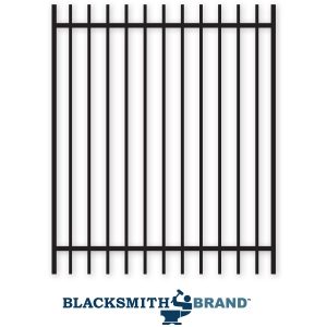 Extended Top Two Rail Gate extended top two rail gate, extended pickets, two rail, 2-rail, steel pickets, upright gates, ornamental walk gates, walk gates, custom gates, gate accessories, gate hardware, blacksmith brand, ts distributors