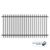Black Extended Top/Bottom Two Rail Panel-1½" black extended top extended bottom two rail panel, 2-rail panel, 1-1/2" rails, one and a half inch rails, extended pickets, custom fencing, fence panels, fence accessories, fence hardware, custom gates, weldable, galvanized, powder coated, ts distributors