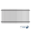 Black Extended Top/Bottom Two Rail Panel black extended top extended bottom two rail panel, 2-rail panel, extended pickets, custom fencing, fence panels, fence accessories, fence hardware, custom gates, weldable, galvanized, powder coated, ts distributors