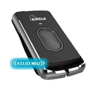 Eagle 1 Button Visor Transmitter Access control, gate operators, viking, doorking, liftmaster, apollo, eagle, swing gate, slide gate, BFT, Ramset, loop detctor, transmitter, 315 MHz, 2.0 technology, superior gate operaator, phobos, oxi receiver, residential swing gates, wireless keypads, ramset, electromagnetic lock ,Maglock, access controller, push to exit, proximity reader, cellular callbox, telephone entry system, board kit, intercom, photoeye kits, seco-larm, EMX, click2enter, emergency entry box, lead-acid battery, THALIA, conduit, screw connector, back-up power