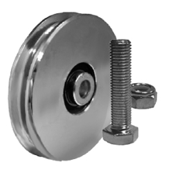 Flat Groove Wheel  barndoor, sliding door hardware, sliding door kit, barndoor hardware kit, flat bar rail, flat groove wheel