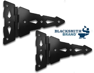 8" Contempo Hinges WOOD GATE CONTEMPORARY HINGE, BLACK POWDER-COATED HINGE FOR WOOD