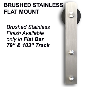 Flat Mount Barn Door Hardware Kit stainless steel barn door hardware kit, heavy duty barn door kit, sliding barn door,