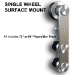 Stainless Steel Barn Door Hardware Kit  - 