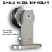 Stainless Steel Barn Door Hardware Kit  - 