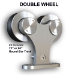 Stainless Steel Barn Door Hardware Kit  - 