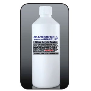 Blacksmith Brand Gloss Acrylic Sealer blacksmith brand, gravity feed HVLP spray gun, Aervoe, heat resistant enamel, spra-tool, metallic finishes, brite galvanized coating, wrought iron, touch up brushes, painters masking tape, paint respirator kit, paint mitt, pipe painter, welding respirator, patina oxidizer, gun metal blue paint, rust arrest, brass coating, acrylic sealer, shop coat primers, paint for galvanized metal, paint for galvanized aluminum, rust inhibitive primer