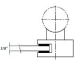 Circular One Sided Glass Clamp for Stainless Flat Tubing - SFE00831