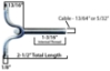Lag Bracket-Crimp Stainless Steel Cable System, adjustable cable, angled part for stairway, stainless cable parts, stainless steel railing parts